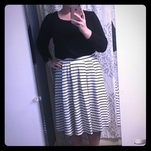 Elle Striped Midi Skirt